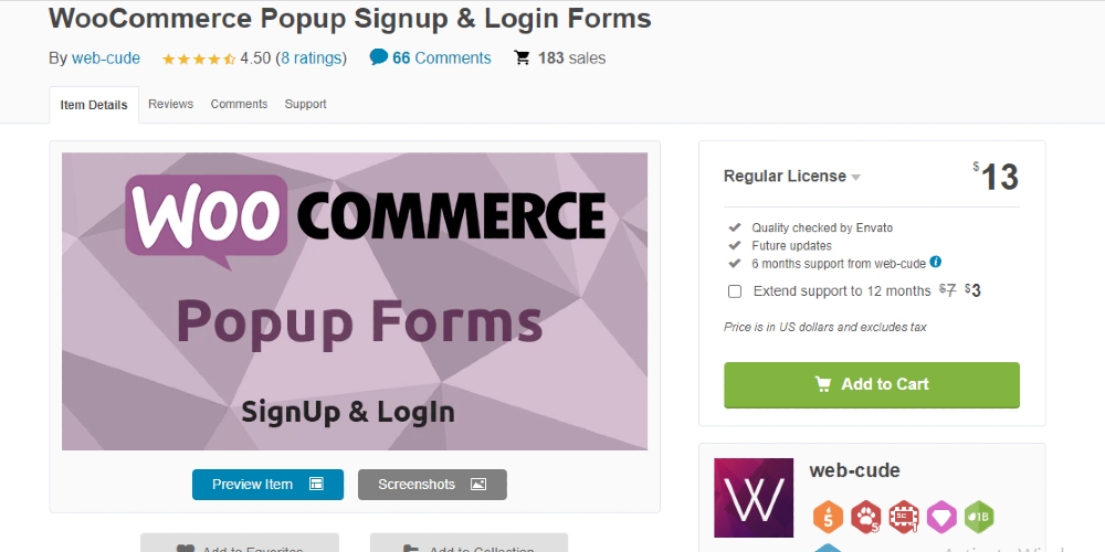 WooCommerce Popup Signup & Login Forms screenshot
