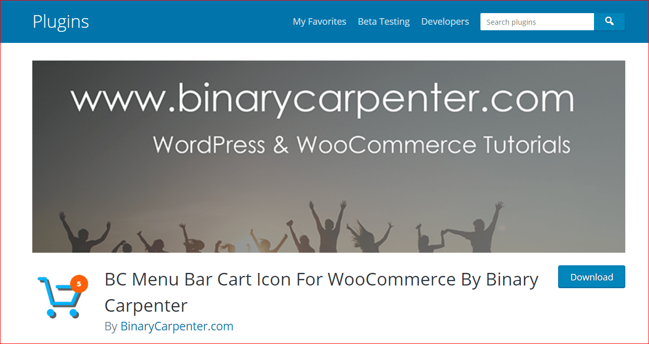 BC Menu Bar Cart Icon for WooCommerce