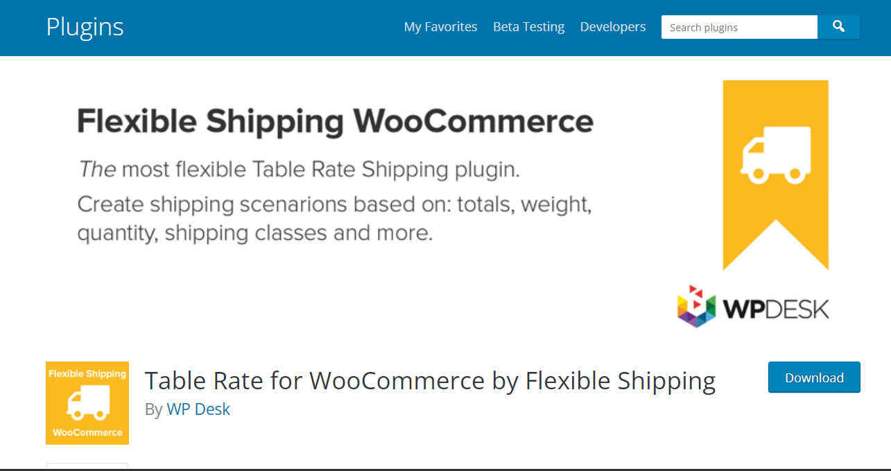 Table Rate for WooCommerce