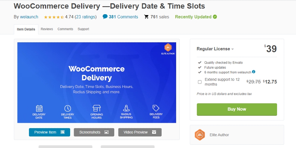 WooCommerce Delivery screenshot