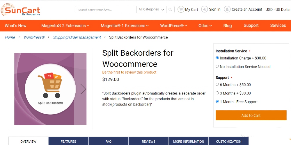 Split Backorder for WooCommerce screenshot