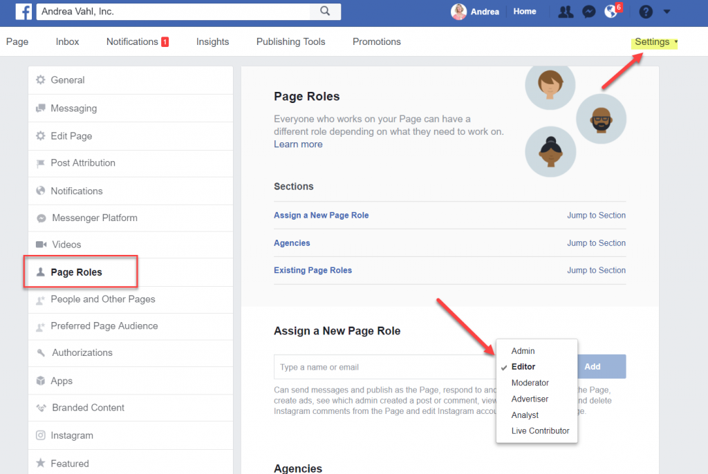 how to add an admin to your fb business page