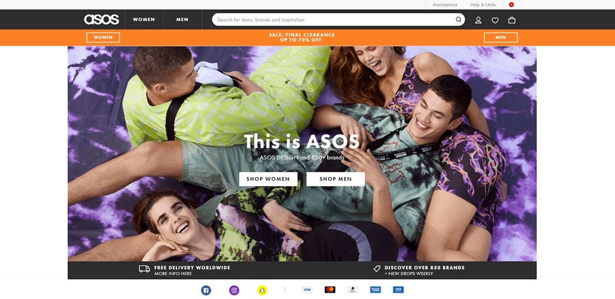 Asos has good content marketing