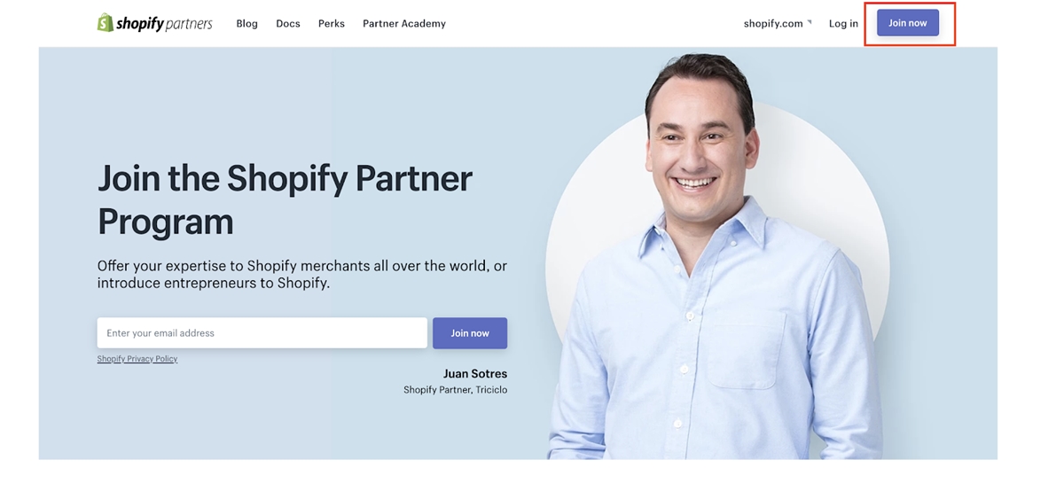 Create a Partner Account on Shopify