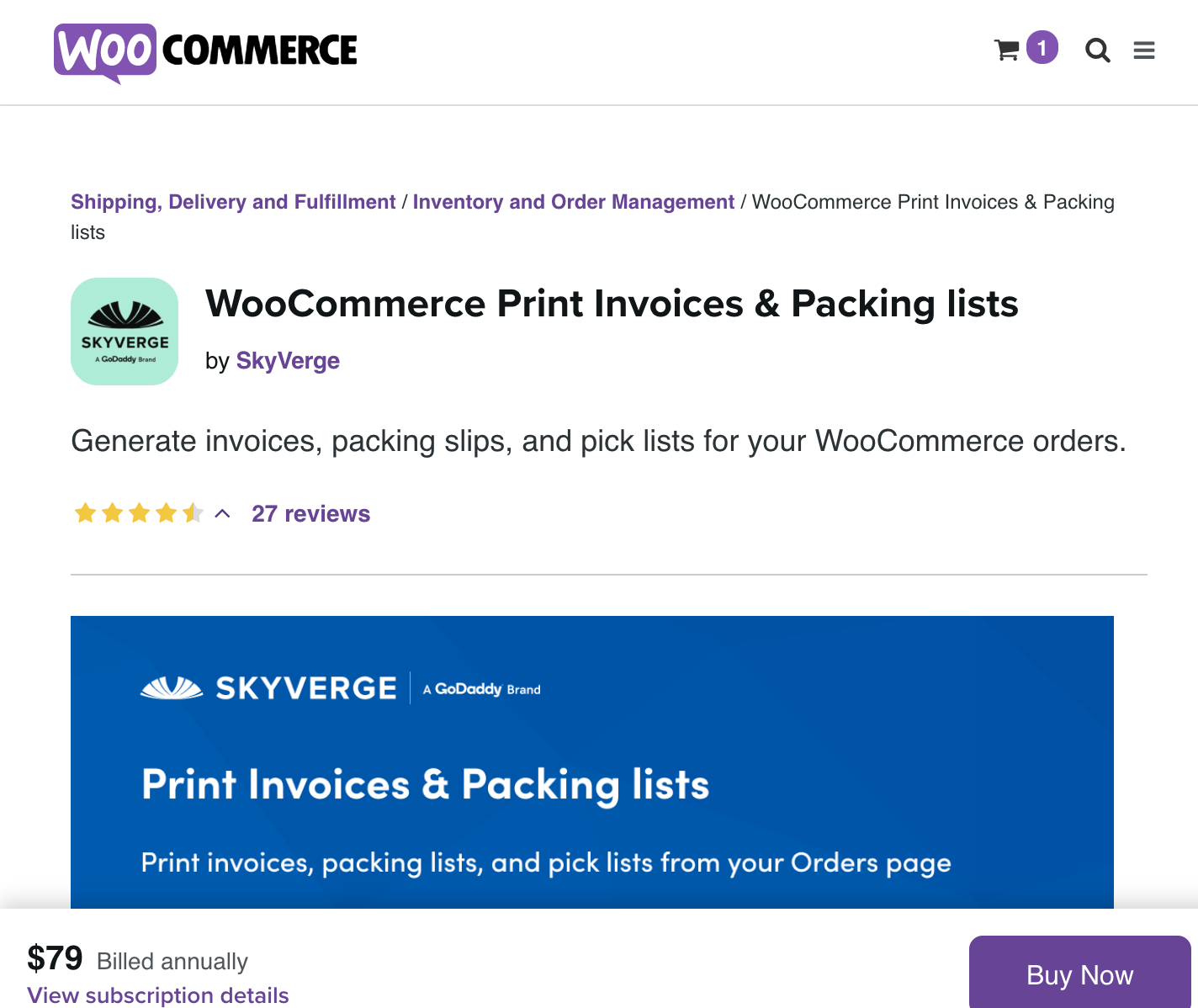 You can effortlessly print a customer's invoice to add in the package using this invoicing plugin