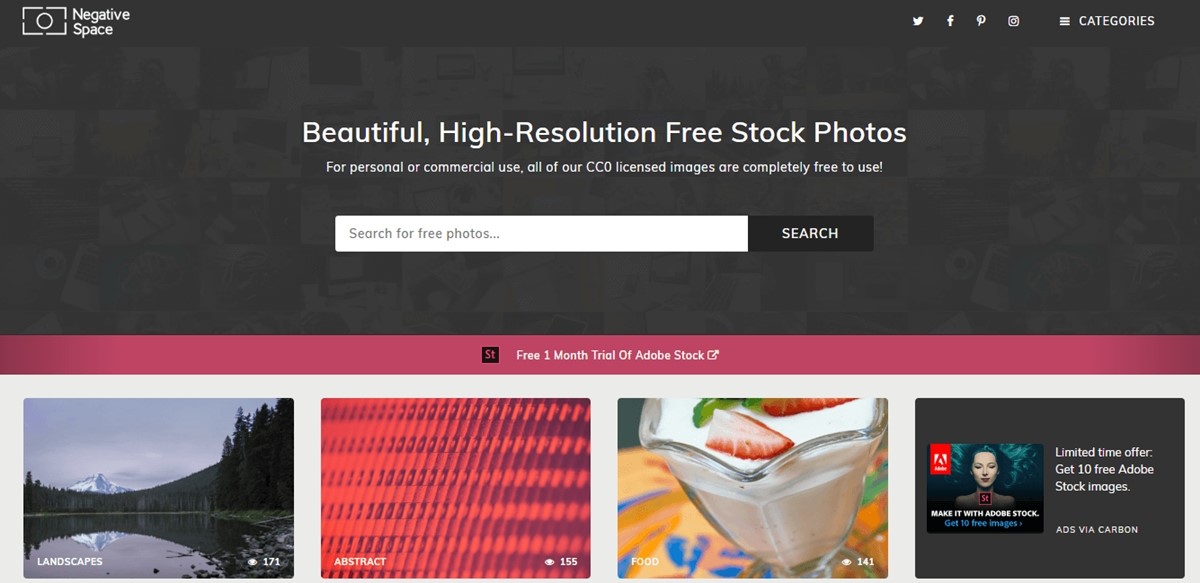 Free stock photo sites: Negative Space