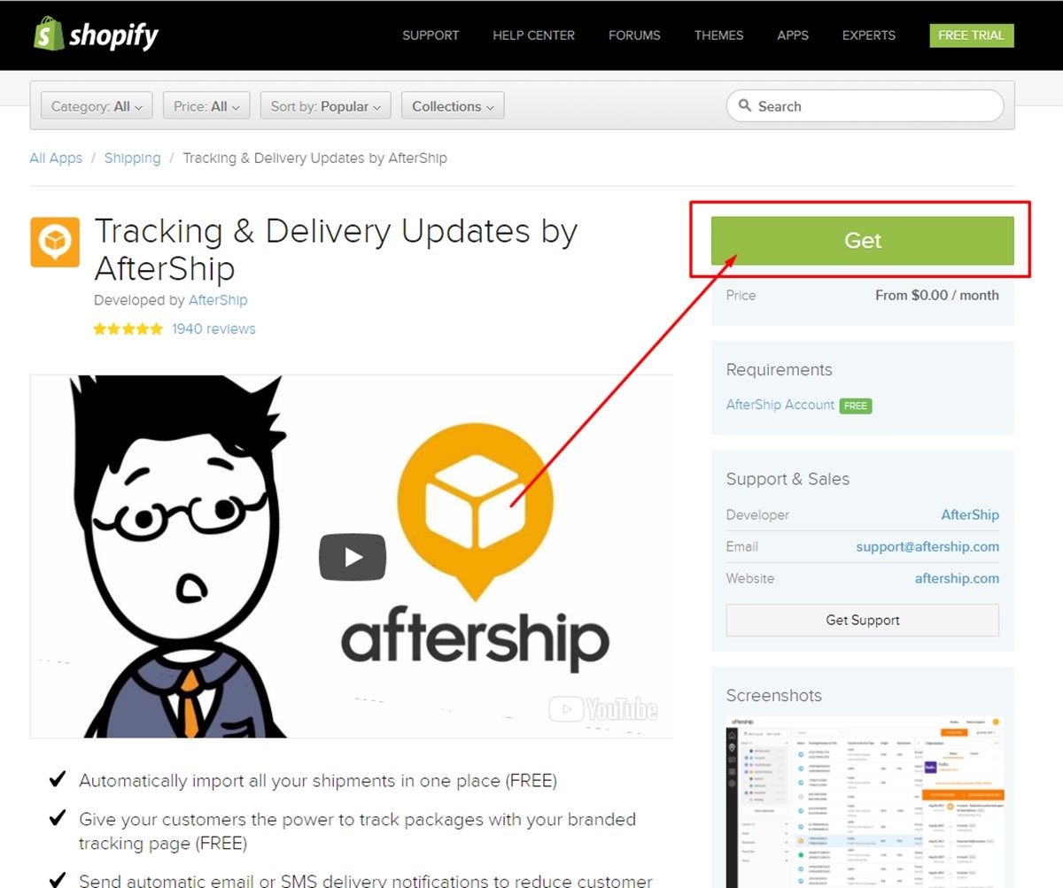 How to set up Aftership work for your Shopify store?