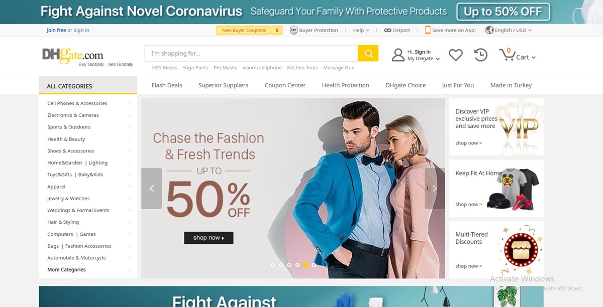 Chinese website store to buy clothes