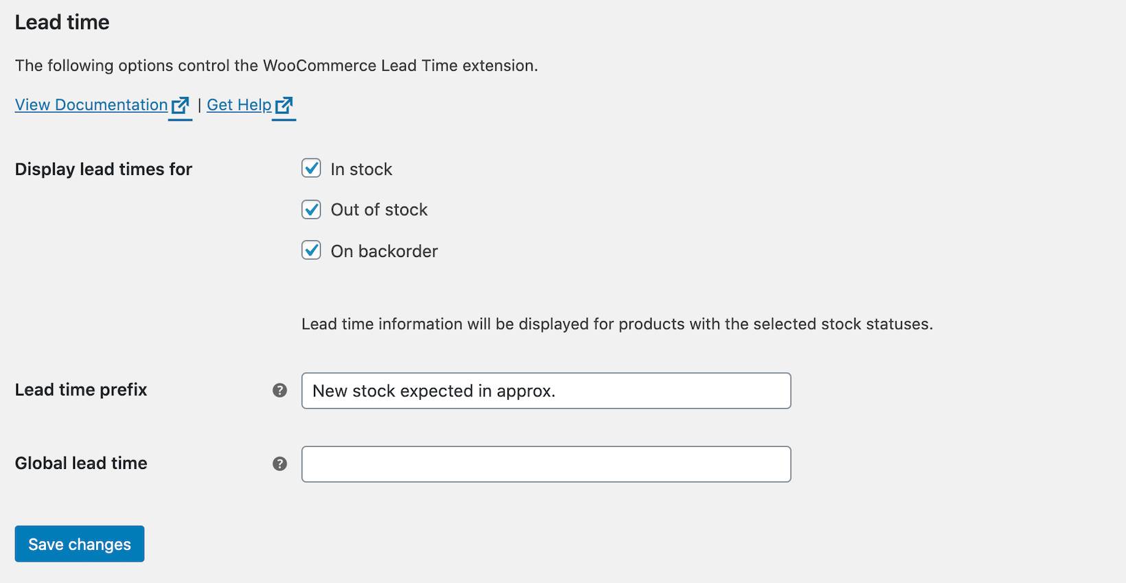 Customize your lead time