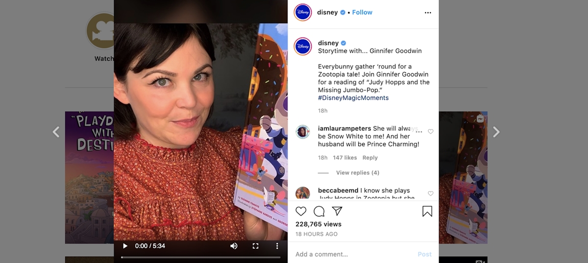 Disney Social Media Post