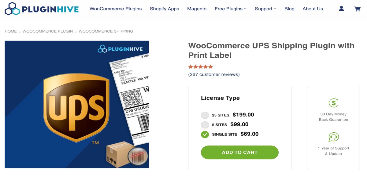 WooCommerce UPS Shipping Plugin with Print Label