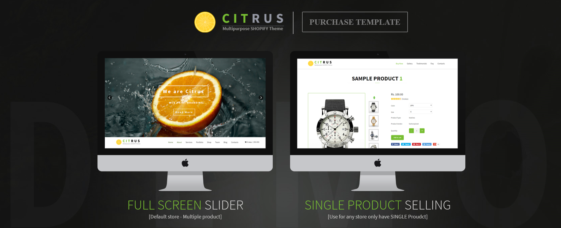 best parallax theme for shopify: Citrus