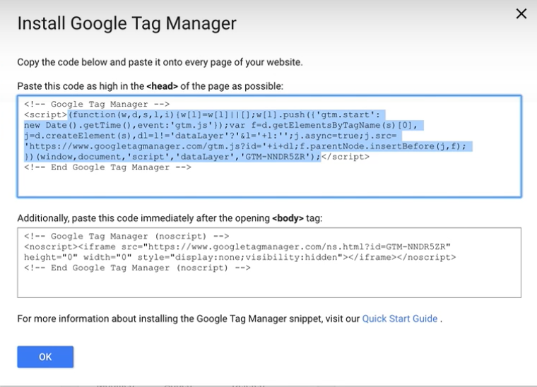 install google tag manager