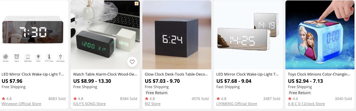 Best Niches for dropshipping: Alarm Clocks