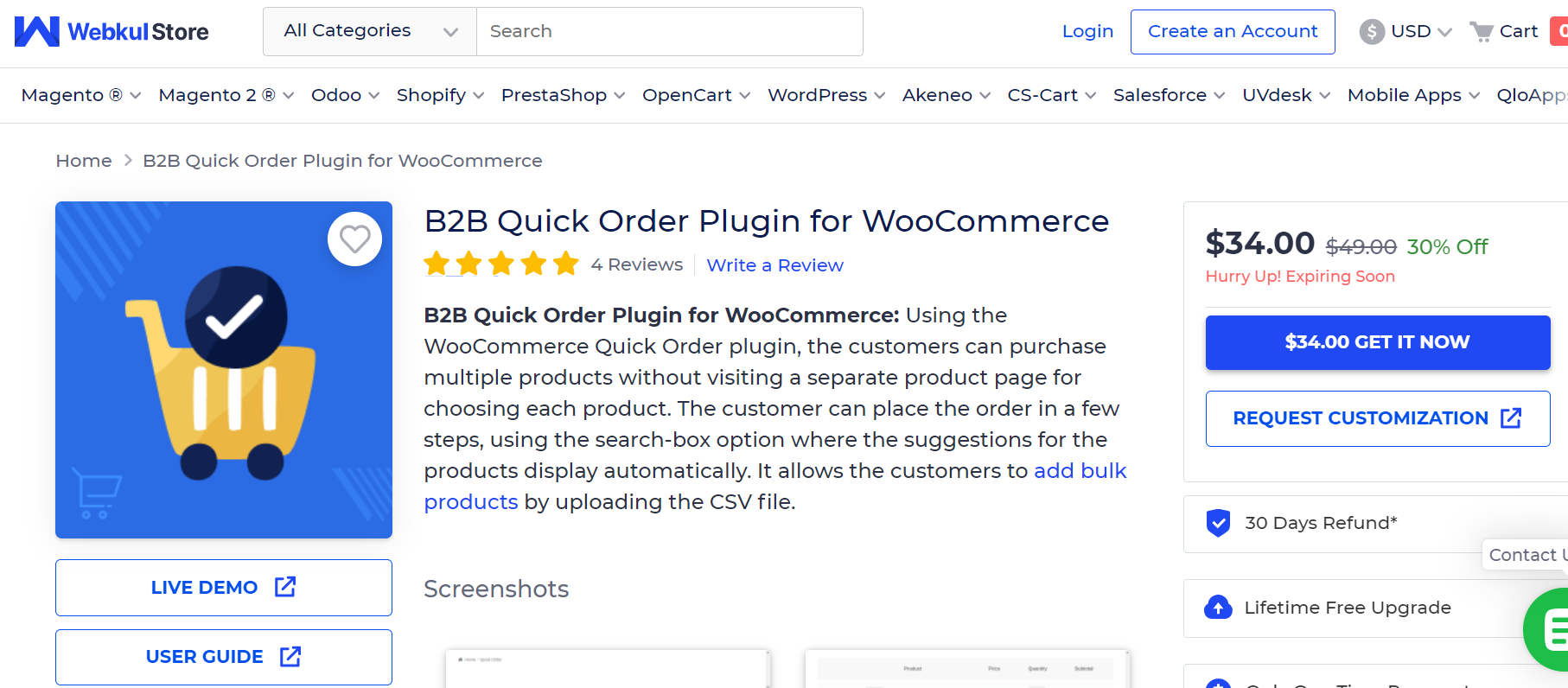 B2B quick order plugin for woocommerce