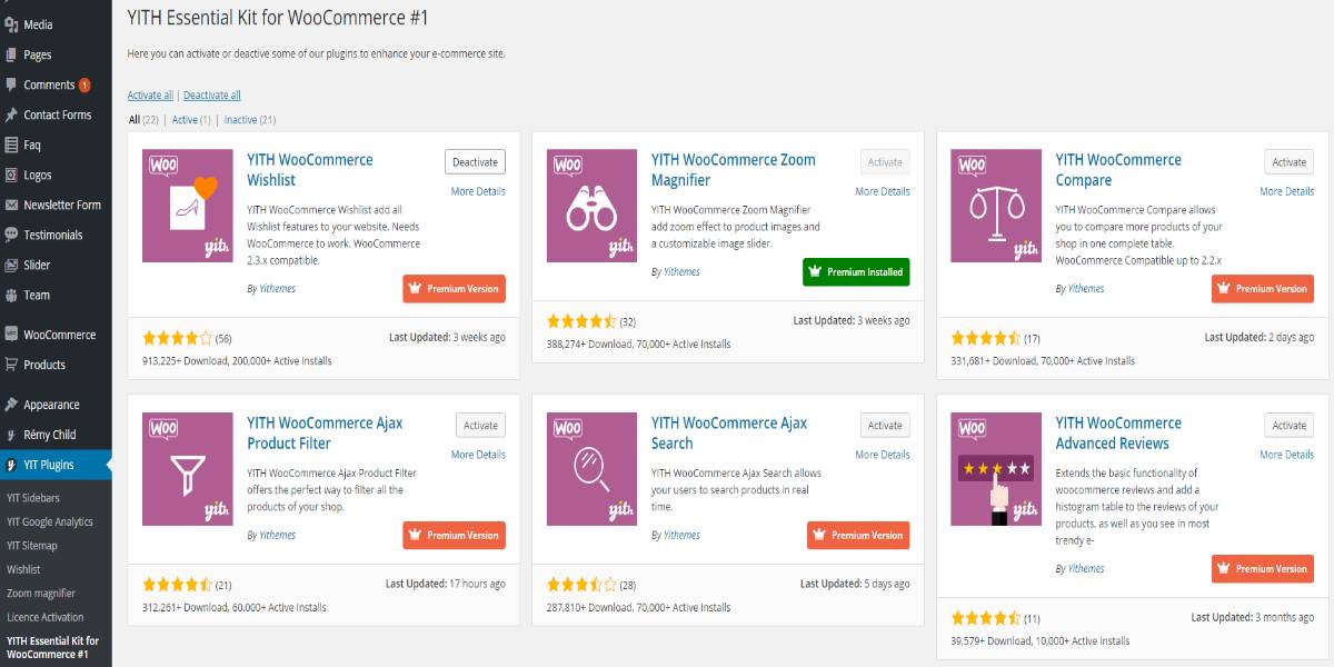 WooCommerce is free but you will need to pay for many add-ons