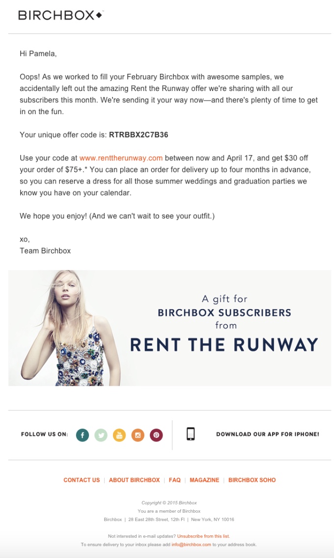 Great Marketing Email Examples