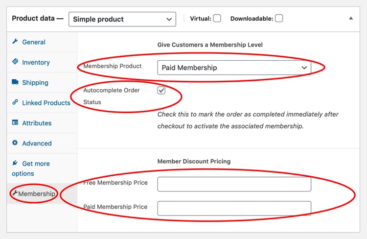 Step 4: Set up Membership product in WooCommerce