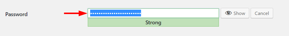 A strong password generated