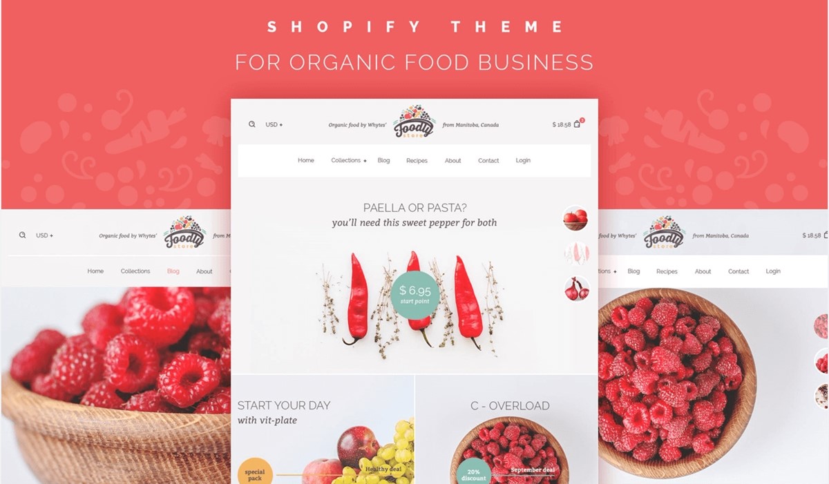 best shopify mobile responsive theme: Foodly theme