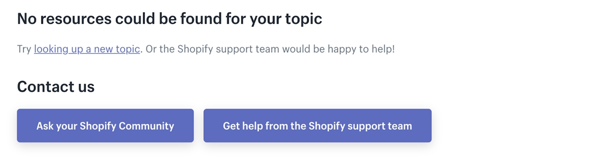 Get help with Shopify via live chat