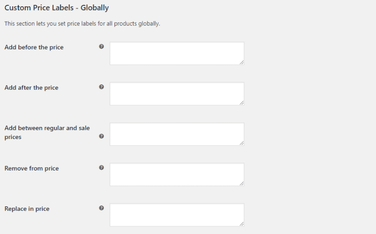 WooCommerce Custom Price Labels