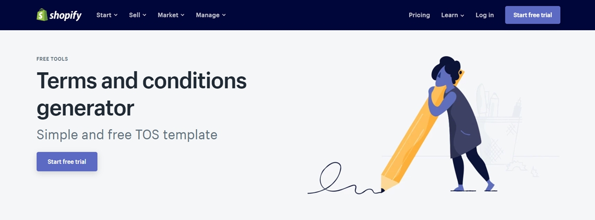 Shopify’s Terms of Services Generator