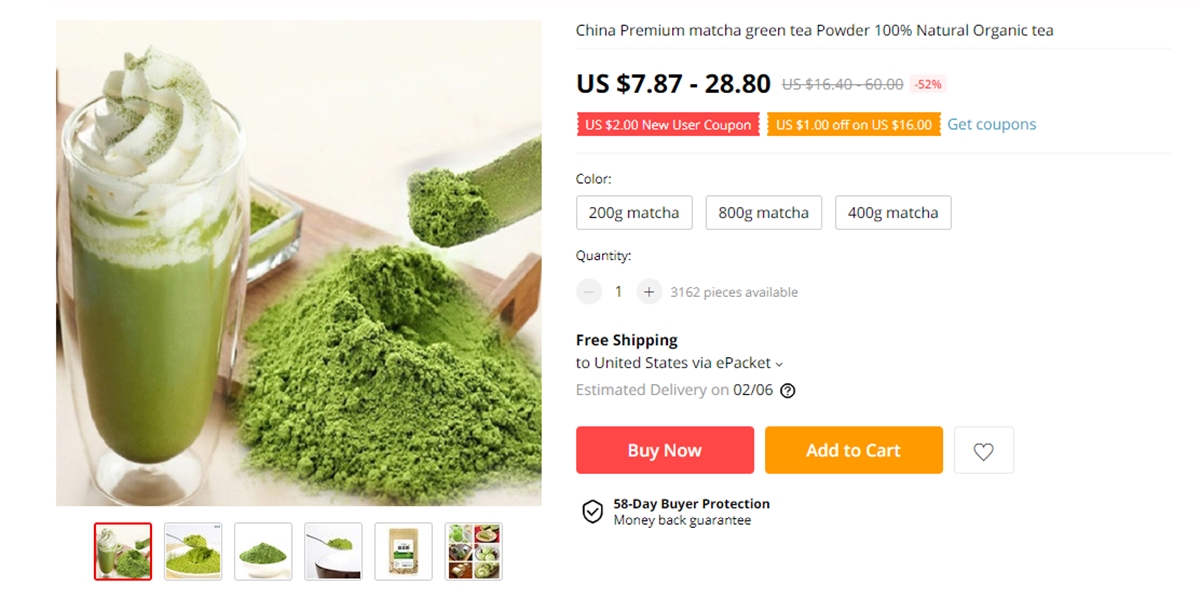 Best dropshipping Beauty and Health products: Matcha