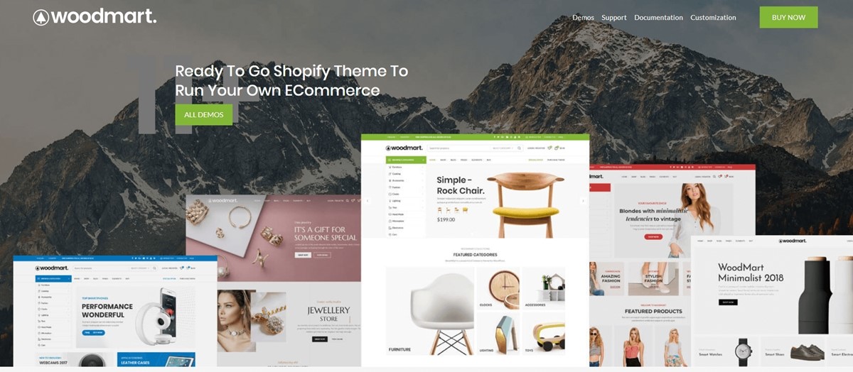 best parallax theme for shopify: Woodmart